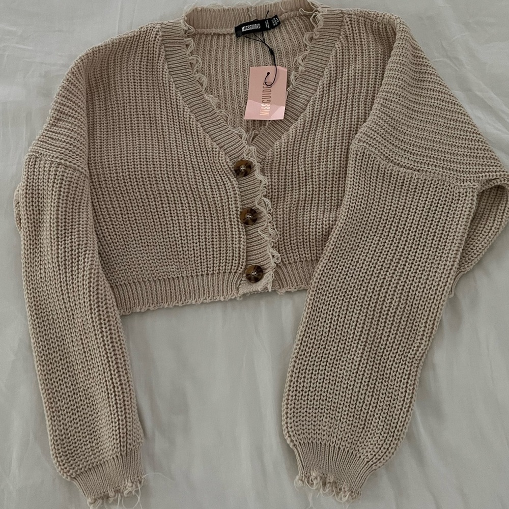 Misguided distressed cardigan size 6/8. Oversized.